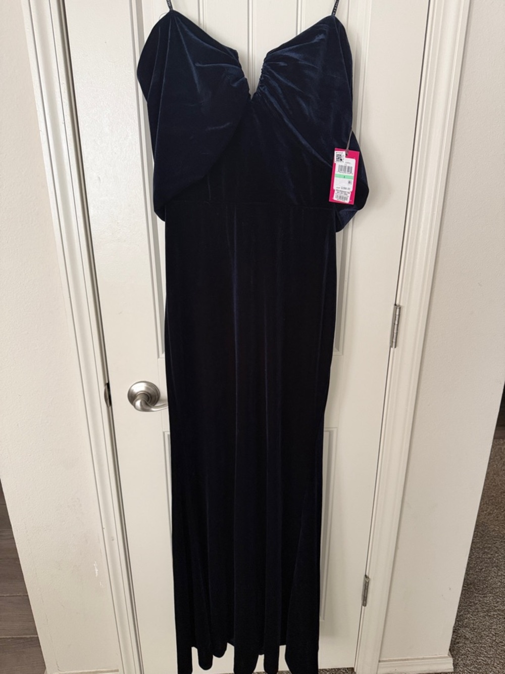 Vince Camuto Navy Velvet Maxi Dress